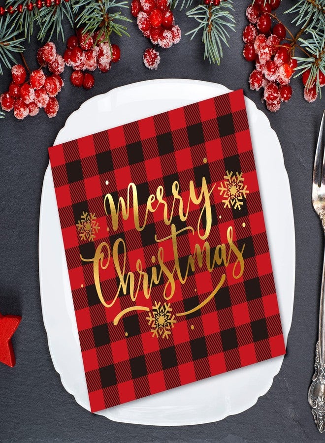 وولاين مجموعة مناديل ورقية من والين، 90 منديل، بنقشة مربعات الجاموس الذهبية، للاستخدام مرة واحدة، مثالية لوجبات الغداء وحفلات العشاء في موسم الأعياد، مقاس 6.5 × 6.5 بوصة. - Image 4